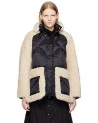 Sacai - Faux Shearling & Quilted Nylon Jacket - Lyst