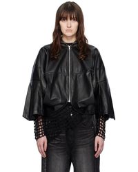 Junya Watanabe - Black Paneled Faux-leather Jacket - Lyst