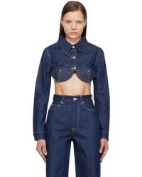 Jean Paul Gaultier - インディゴ クロップド デニムジャケット - Lyst