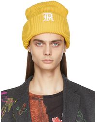 R13 Oversized Embroidery Beanie - Yellow