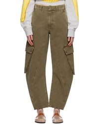 【関税込み】JW Anderson カーキ Pleated Dリング トラウザーズ JW Anderson カーキ Pleated Dリング トラウザーズ グリーン | Lyst