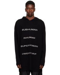 gym and workout clothes Hoodies Rick Owens Cotton Champion Edition French Terry Hoodie in Black for Men Mens Clothing Activewear 