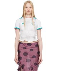 Conner Ives - Reconstituted Shirred Henley T-Shirt - Lyst