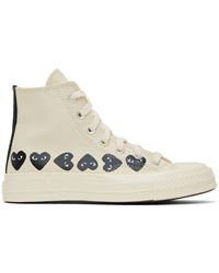 COMME DES GARÇONS PLAY - Comme Des Garçons Play Off-white Converse Edition Chuck 70 Multi Heart Sneakers - Lyst