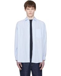 Nanamica - Regular Collar Stripe Wind Shirt - Lyst