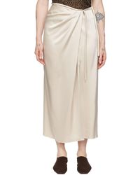 Nanushka - Off-white Lea Midi Skirt - Lyst