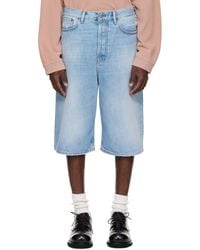 Acne Studios - ブルー ルーズフィット デニムショートパンツ - Lyst
