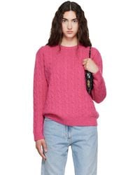 Valentino - Cable-Knit Wool Sweater - Lyst
