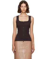 Courreges - 90S Rib Zipped Tank Top - Lyst