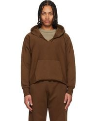 Les Tien - Heavyweight Raw Cropped Hoodie - Lyst