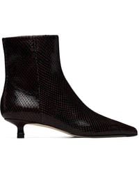 Aeyde - Burgundy Sofie Leather Ankle Boots - Lyst