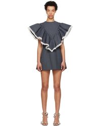 ShuShu/Tong - Ssense Work Capsule – Gray Giant Ruffle Mini Dress - Lyst