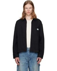 vowels - Cord Collared Zip-Up Denim Jacket - Lyst