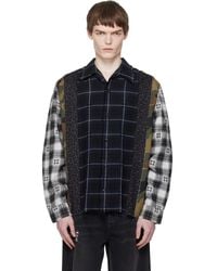 Amiri - Spliced Ma Quad Flannel Shirt - Lyst