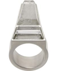 Rick Owens - Silver Crystal Trunk Ring - Lyst