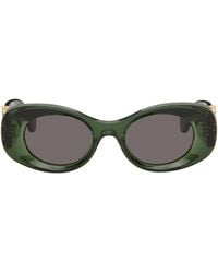 Loewe - Beveled Oval Maxi Anagram Sunglasses - Lyst