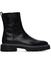 Ferragamo - Black Leather Chelsea Boots - Lyst