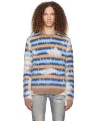 Amiri - Blue & Brown staggered Striped Sweater - Lyst