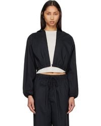 Skims - Woven Cotton Cropped Zip Up Jacket - Lyst