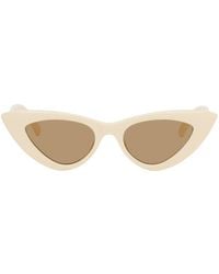 Le Specs - Off-white Hypnosis Sunglasses - Lyst