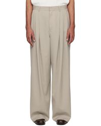 The Row - Gray Berto Trousers - Lyst