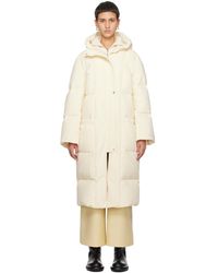 Jil Sander - Yellow Quilted Down Coat - Lyst