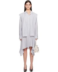 Acne Studios - ブルー レイヤード ミディアムワンピース - Lyst