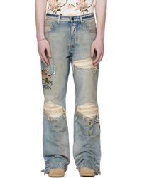Amiri - Jean Droit Et Évasé Chateau Mx1 Bleu - Lyst