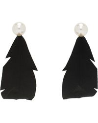 Marni - Fabric Feather Earrings - Lyst