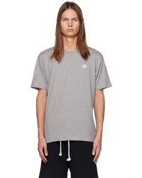 Acne Studios - T-shirt gris à écusson - Lyst