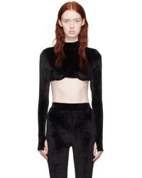 Gcds - Black Cropped Turtleneck - Lyst