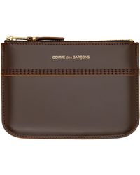 Comme des Garçons - Pochette Triple Stitch Brune - Lyst