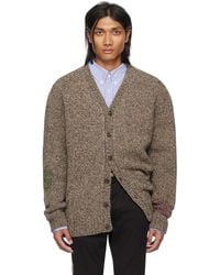 Maison Margiela - Brown Mended Cardigan - Lyst