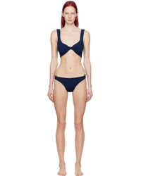 Hunza G - Bikini juno bleu marine - Lyst