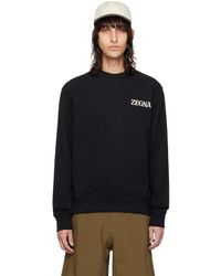 Zegna - Black Bonded Sweatshirt - Lyst