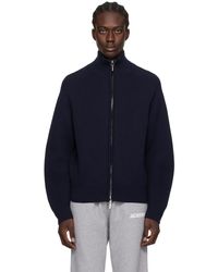 Jacquemus - 'High Neck Zipped Cardigan, Dark, 100% Wool, Size: Small - Lyst