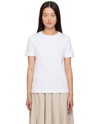 Max Mara - T-shirt blanc à logo brodé - Lyst