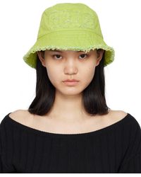 Gcds - Green Distressed Bucket Hat - Lyst