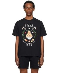 Casablancabrand - T-shirt 'casa way' noir exclusif à ssense - Lyst