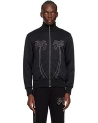 Palm Angels - Blouson de survêtement noir à logo à clous - Lyst
