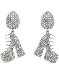 Marc Jacobs - Silver Kiki Crystal Boots Earrings - Lyst