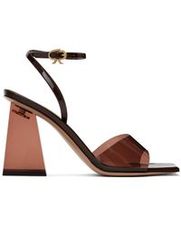 Gianvito Rossi - Brown Cosmic 85 Heeled Sandals - Lyst