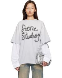 Acne Studios - Layered Logo T-Shirt - Lyst