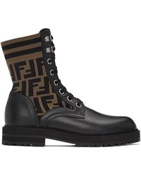 Fendi 'forever ' Lace-up Boots - Black