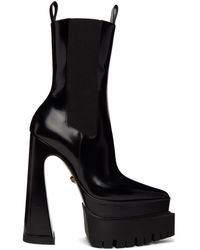 Versace - Black Aevitas Pointy Boots - Lyst