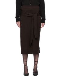 Lemaire - Trompe L'Oeil Midi Skirt - Lyst