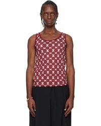Dries Van Noten - Off- & Jacquard Tank Top - Lyst