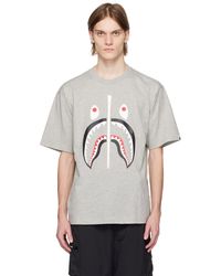 A Bathing Ape - Grey Shark T-shirt - Lyst