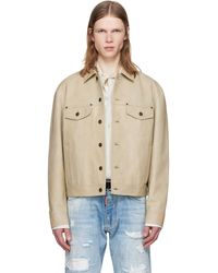 DSquared² - Leather Jean Jacket - Lyst