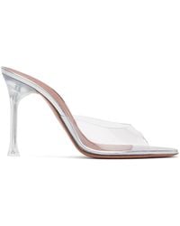 AMINA MUADDI - Alexa Glass 105 Slipper Heeled Sandals - Lyst